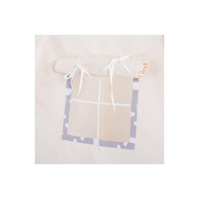 Teepee stan pro děti SPRINGOS Šedý s oblaky