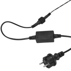 LED světelný řetěz - 41,5m, 500LED, IP44, studená bílá + záblesky