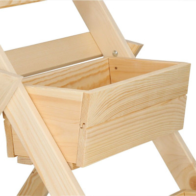 Žebříkový stojan na květiny, přírodní SPRINGOS KWD003