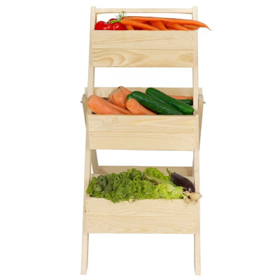 Žebříkový stojan na květiny, přírodní SPRINGOS KWD003