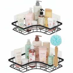 Polička do koupelny 2ks SPRINGOS HA7545 černá