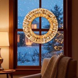 LED světelný věnec 45cm 360LED 8-funkcí IP44 teplá bílá