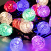 LED světelný řetěz 4,5cm koule - 10,5m 15LED 8-funkcí senzor IP44 multicolor