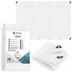 Krycí plachta s oky 3x4 m, 100g PE SPRINGOS GA2179 bílá