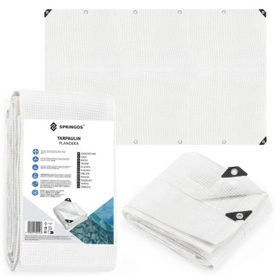 Krycí plachta s oky 3x5 m 100g PE SPRINGOS GA2180 bílá