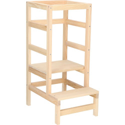 Dětská učící věž DECHLAND LEARNING 4 přírodní