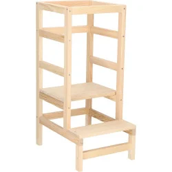 Dětská učící věž DECHLAND LEARNING 4 přírodní