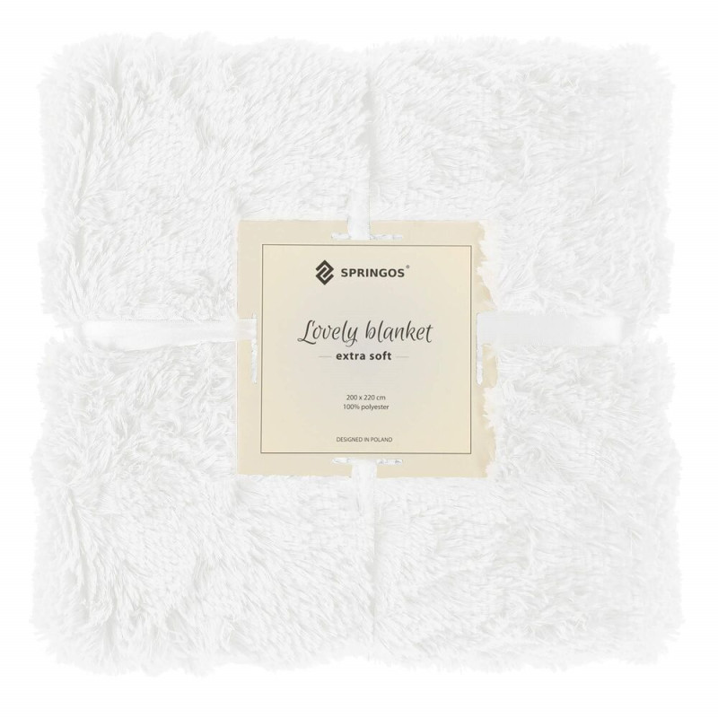 Dvouvrstvá deka 200x220 cm SPRINGOS HA7269 bílá