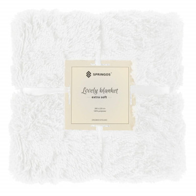 Dvouvrstvá deka 200x220 cm SPRINGOS HA7269 bílá