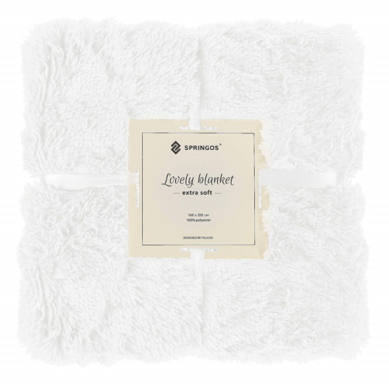 Dvouvrstvá deka 160x200 cm SPRINGOS HA7267 bílá