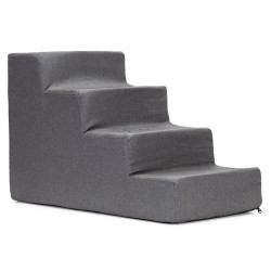 Schůdky pro psa 60x30x40 cm SPRINGOS PA0337 tmavě šedé