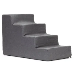 Schůdky pro psa 60x30x40 cm SPRINGOS PA0337 tmavě šedé