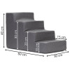 Schůdky pro psa 60x30x40 cm SPRINGOS PA0337 tmavě šedé