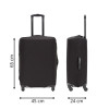 Obal na kufr vel. M SPRINGOS HA7557 černý
