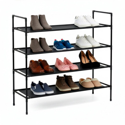 Botník 4 police SPRINGOS HA7549 černý