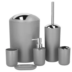 Koupelnový set 6v1 SPRINGOS HA1112 šedý