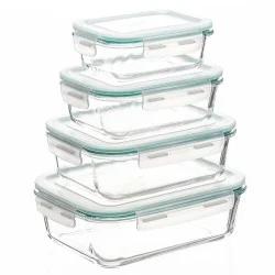 Skleněné dózy na potraviny sada 4 ks SPRINGOS KI0171