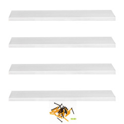 Police na zeď sada 4 ks SPRINGOS HF0052 bílé