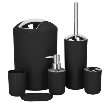 Sada do koupelny 6 ks SPRINGOS HA1111 černá