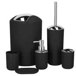 Sada do koupelny 6 ks SPRINGOS HA1111 černá