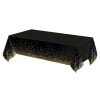 Ubrus na stůl 272x137 cm voděodolný SPRINGOS PS0049 černý se zlatými tečkami