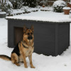 Zateplená bouda pro psa XL 106x72x67 cm DECHLAND BP06 šedá