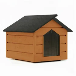 Zateplená bouda pro psa L 80x64x61 cm DECHLAND BP011 kaštan