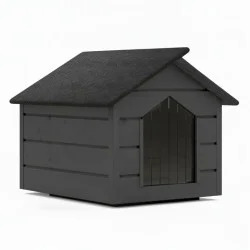 Zateplená bouda pro psa L 80x64x61 cm DECHLAND BP011 šedá