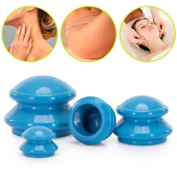 Masážní baňky sada 4ks ACTIGET ACT0026 modré