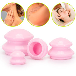 Masážní baňky sada 4ks ACTIGET ACT0027 růžové