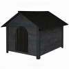 Zateplená bouda pro psa XL 72x116x81 cm DECHLAND BP04 tmavě šedá