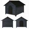 Zateplená bouda pro psa XL 72x116x81 cm DECHLAND BP04 tmavě šedá