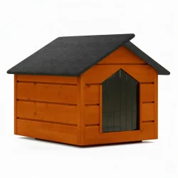 Zatepletá bouda pro psa XL 90x116x82 cm DECHLAND BP012 teak