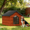 Zatepletá bouda pro psa XL 90x116x82 cm DECHLAND BP012 teak