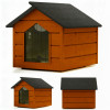 Zatepletá bouda pro psa XL 90x116x82 cm DECHLAND BP012 teak