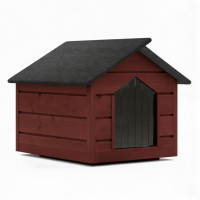 Zateplená bouda pro psa XL 90x116x82 cm DECHLAND BP012 mahagon