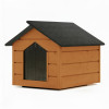 Zateplená bouda pro psa XL 90x116x82 cm DECHLAND BP012 kaštan