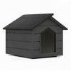 Zateplená bouda pro psa XL 90x116x82 cm DECHLAND BP012 šedá