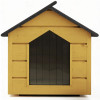 Zateplená bouda pro psa M 63x54x55 cm DECHLAND BP010 žlutá