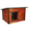 Zateplená bouda pro psa M 66x51x60 cm DECHLAND BP02 mahagon