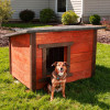 Zatepletá bouda pro psa M 66x51x60 cm DECHLAND BP02 mahagon