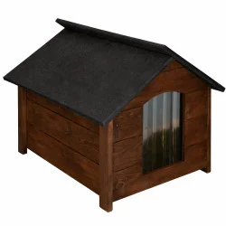 Zatepletá bouda pro psa L 69x81x67 cm DECHLAND BP03 hnědá