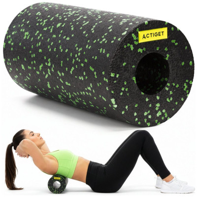 Masážní válec střední tvrdost ACTIGET ACT0094 černo-zelený
