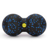Dvojitý masážní míček ACTIGET ACT0097 černo-modrý