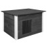 Zateplená bouda pro psa L 77x55x51 cm DECHLAND BP09 šedo-bílá