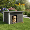 Zateplená bouda pro psa L 77x51x51 cm DECHLAND BP09 šedo-bílá