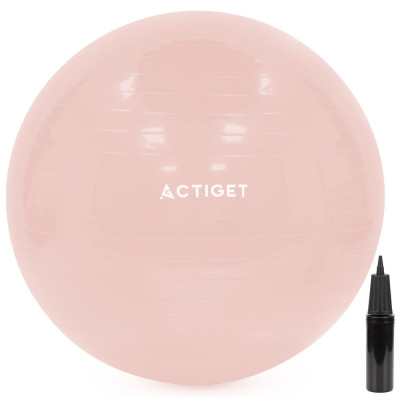 Gymnastický míč 65 cm + pumpička ACTIGET ACT0143 růžový