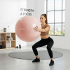 Gymnastický míč 65 cm + pumpička ACTIGET ACT0143 růžový