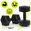 Sada činek 2x5 kg HEX ACTIGET ACT0163 černá