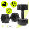 Sada činek 2x10 kg HEX ACTIGET ACT0164 černá